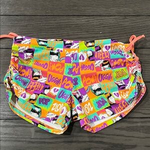 NWT Yogabela Victoria Comic print side string shorts